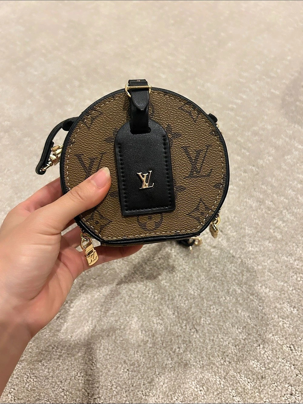 Louis Vuitton Mini Boite Chapeau Crossbody Bag Brown & Black
